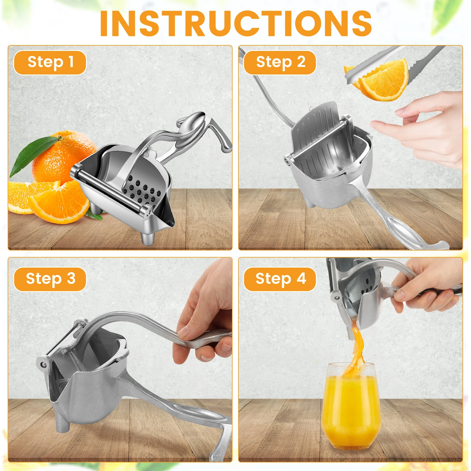 4/2pc Lemon Squeezer Hand Pres - Citrus Juicer Bar ulasan dan harga