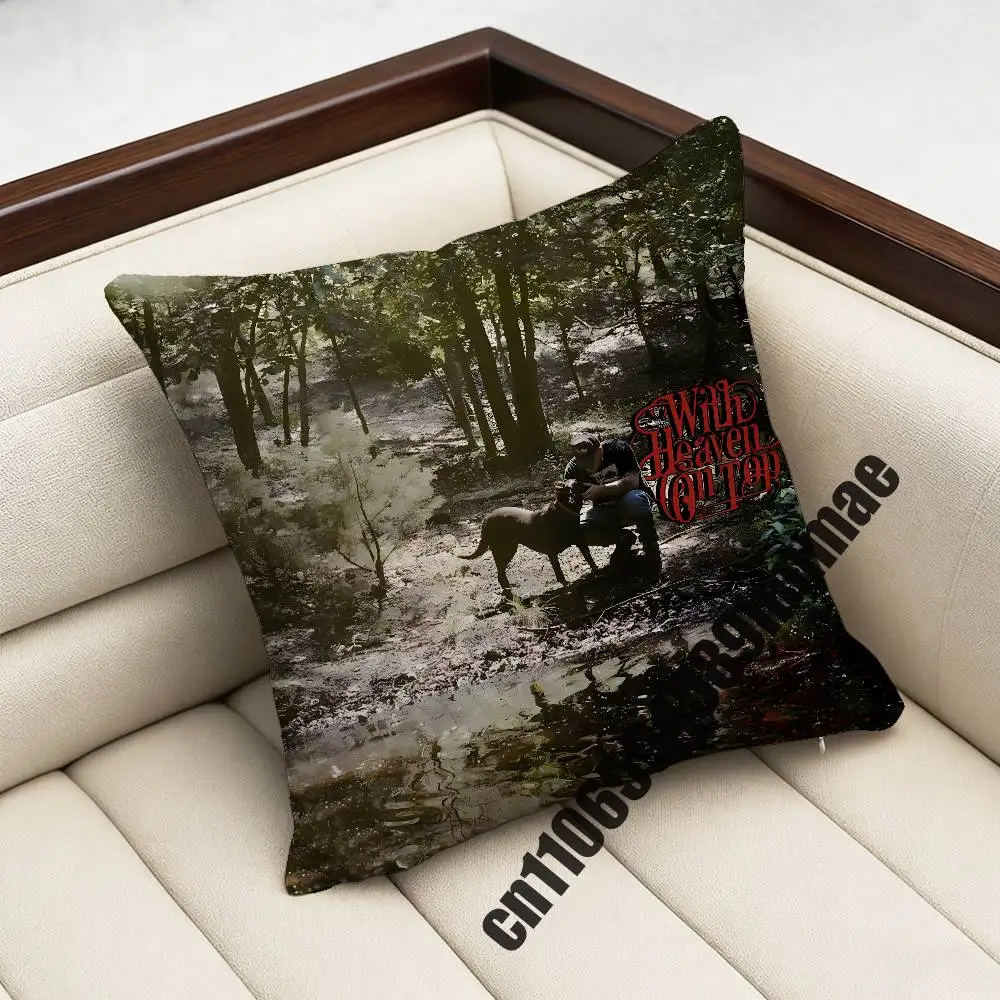

For 45x45cm Decoration Square Bed Z-Zach Bryan With Heaven on Top Throw Pillow Case Sham Pillowcase Pad Cover
