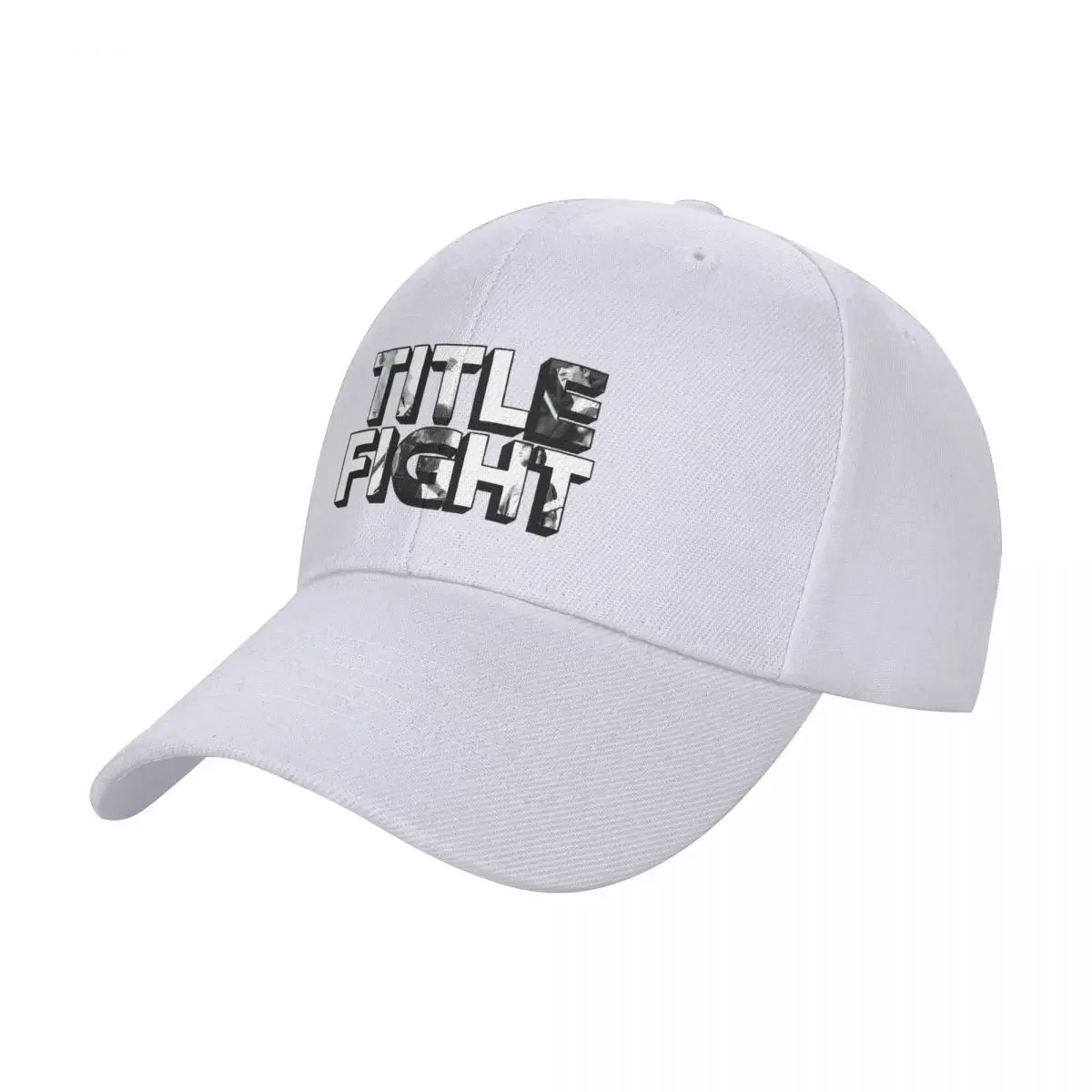 Title Fight Black And White Baseball Cap Snapback Cap Rugby Big Size Hat Women's Hats Men's