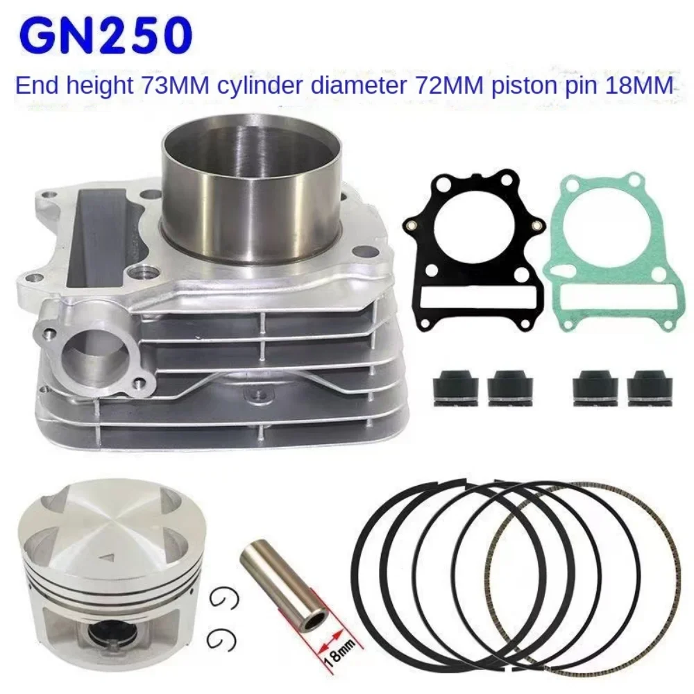 For For GN250 Motorcycle Sleeve Cylinder for GN300 Cylinder+upper and Lower Positioning Sleeve, Paper Pad Engine Cylinder Four G