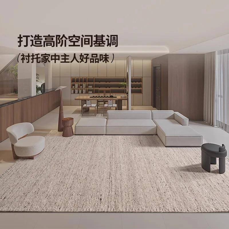 

Handmade wool living room glue-free carpet, retro villa sofa coffee table blanket