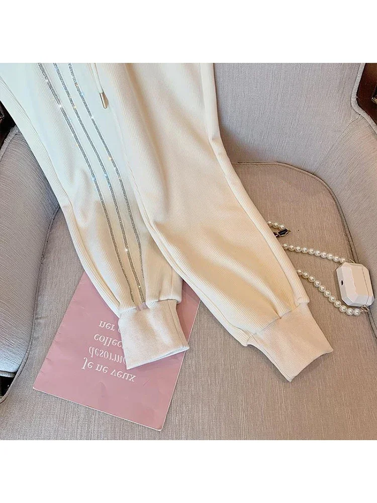 2022 Autumn Winter Women Casual  Elastic Waist Drawstring Jogging Trousers Soft Warm Sport  Harem Pants Fashion Sweatpants