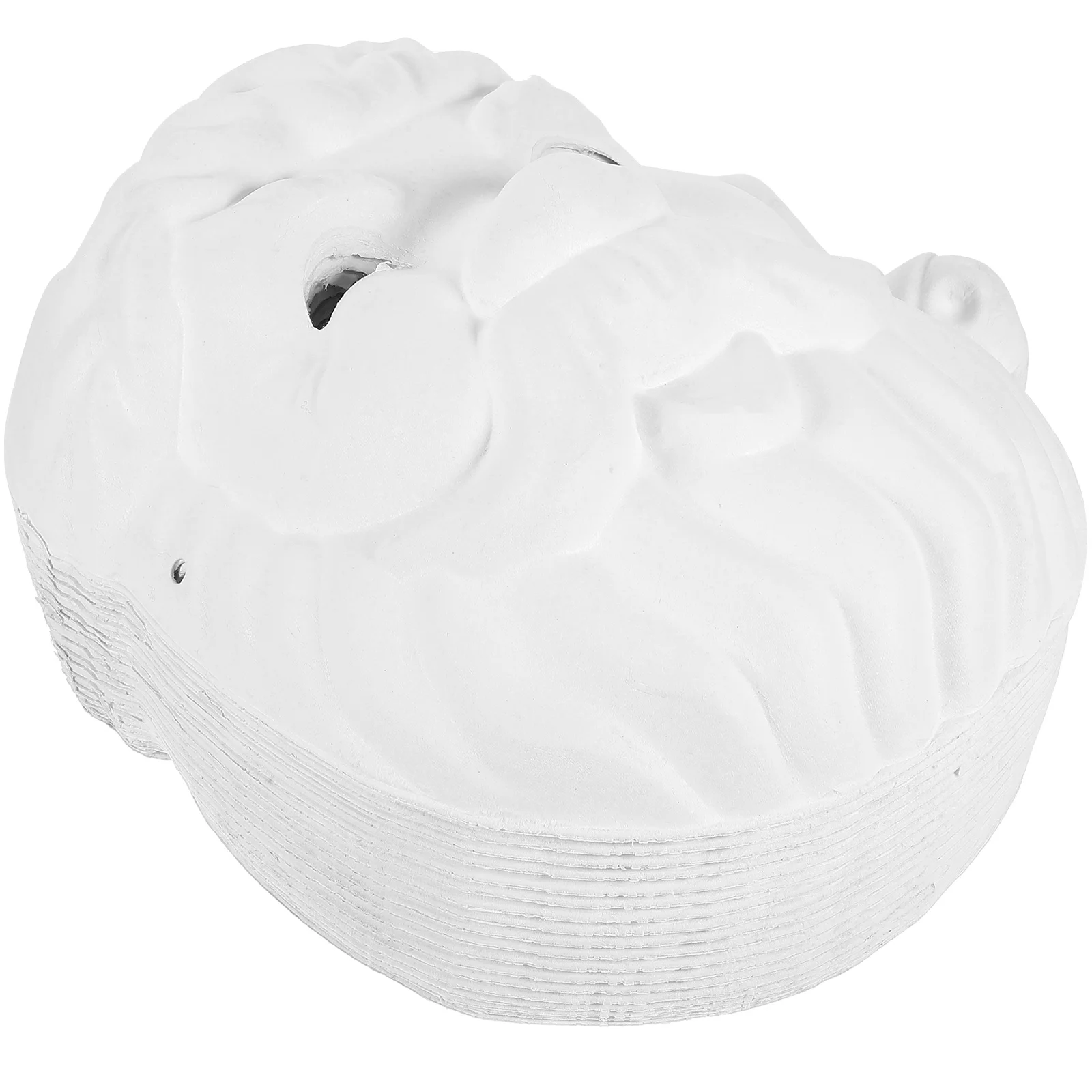 

18 Pcs Christmas Decoration Santa Mask Diy Party Masks Paper Craft Making Cosplay Blank Paintable White