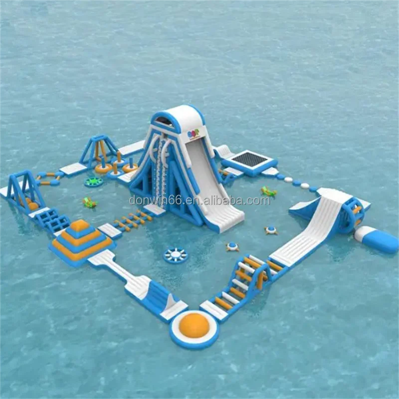 Customizable Large Inflatable Aqua Sports Bouncer Castle New Design Floating Water Park for Amusement by Sea or Lake