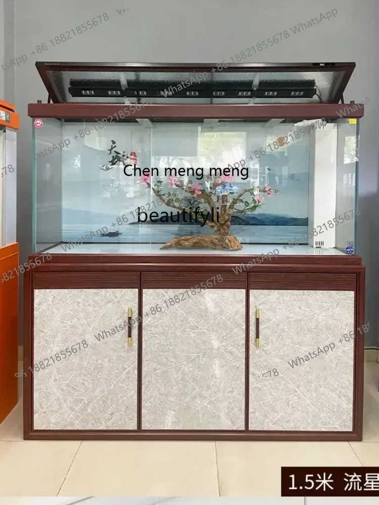 

Новый супербелый аквариум для крупных экологических рыб, напольный аквариум для гостиной, не требующий замены воды