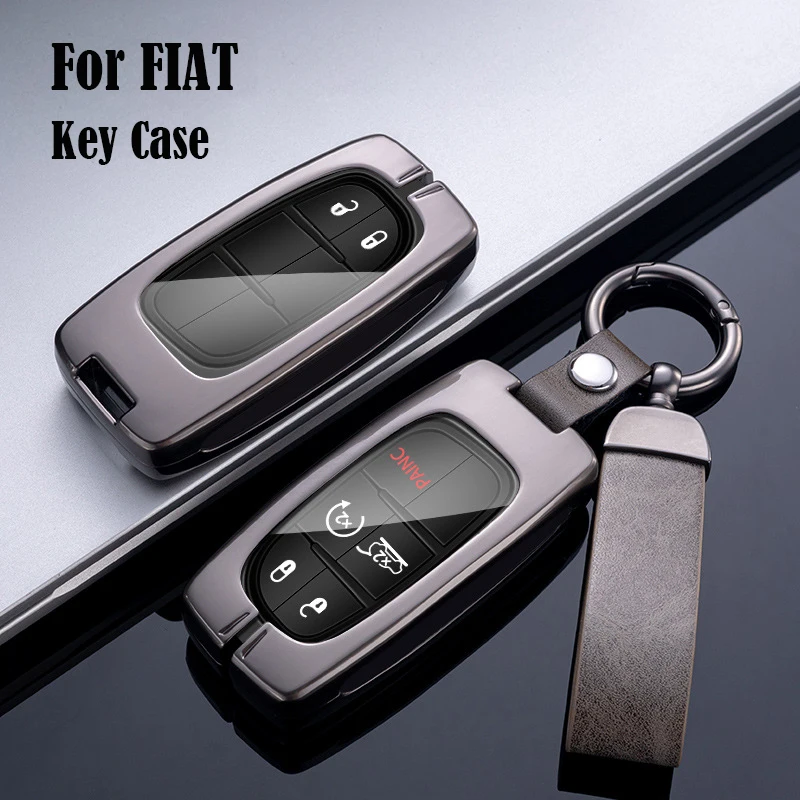 

For FIAT Viaggio Ottimo Freemont For Dodge JCUV Key Case Car Key Bag Galvanized Alloy leather Key Cover Car Interior Accessories