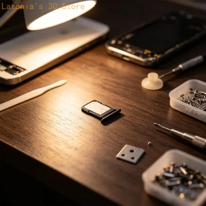 Ersatzkartenfach aus Kunststoff für Telefonreparaturzwecke, spezifische Gerätepassung, geformter Rahmen, Metallkontaktplatte – Detail 4