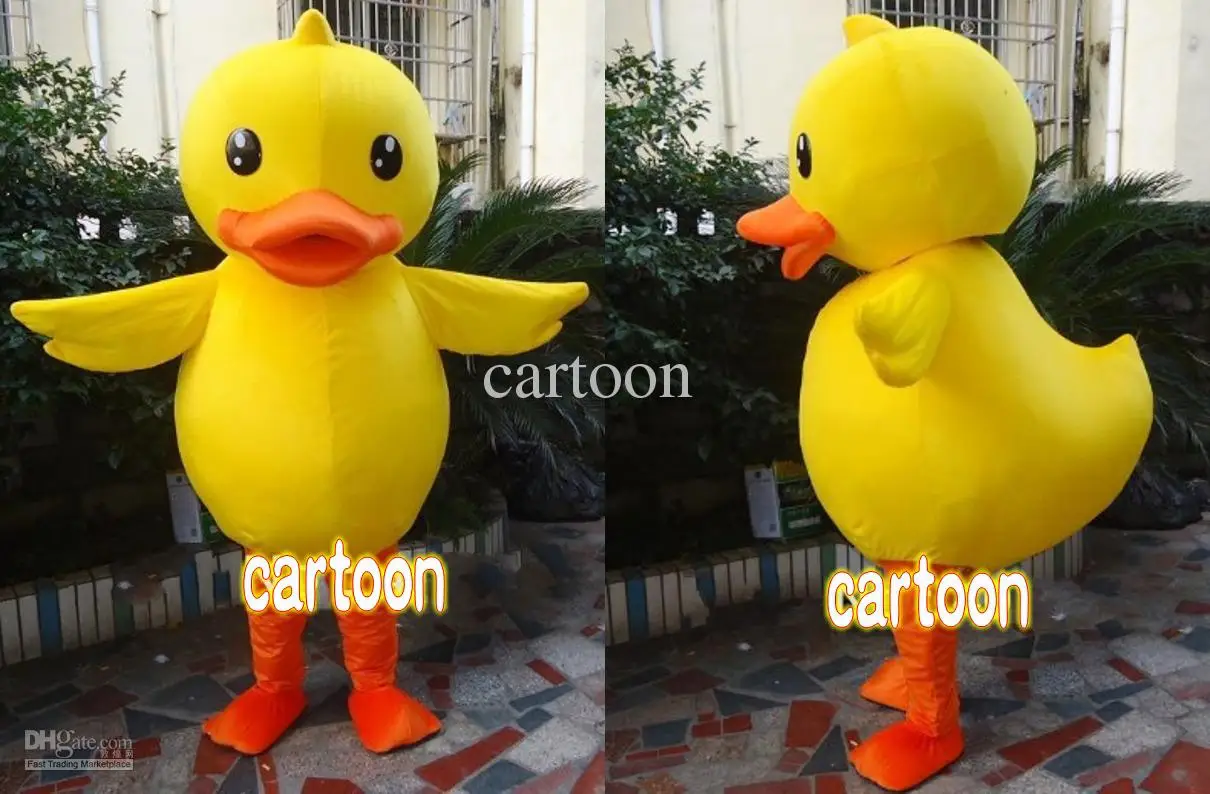 

New Adult Character Yellow duck Mascot Costume Halloween Christmas Dress Full Body Props Outfit Mascot Costume