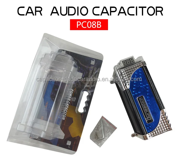 Car Audio Digital Display Capacitor  Car Audio Accessories Electrolytic  Capacitor Hybrid Capacitor Car Amplifier PC08B 4.0F