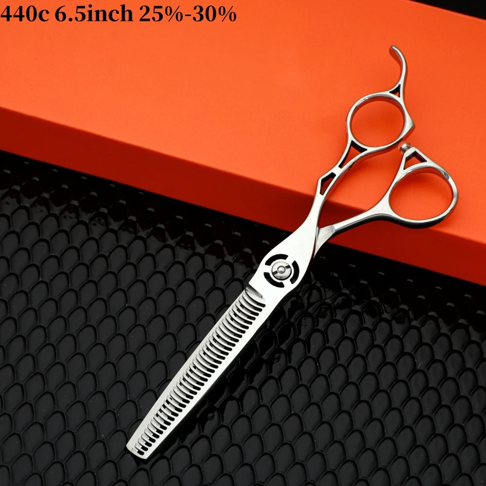 Professional barber scissors Thin hair scissors with reverse teeth Barber Shop Tool Accessories 440C steel 5.5-6-7inch