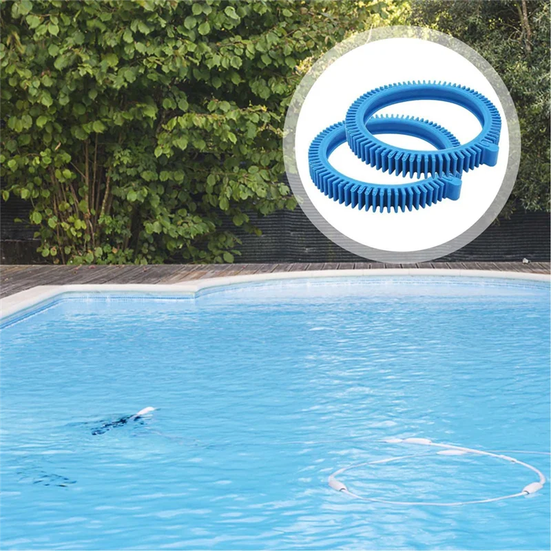 

2Pcs/Set 896584000-143 Blue Front Tire Kit with Super Hump 2X 4X Pressure Wheels for Hayward Phoenix for Pool Cleaner