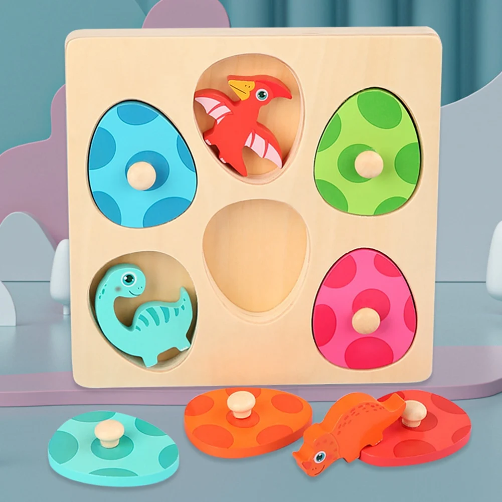 

Modern Wooden Dinosaurs Guess Who I Am Toy Children'S Early Education Toy