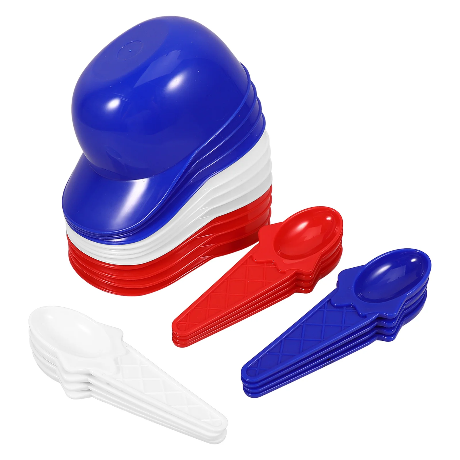 

12Pcs Ice Cream Bowl Hat Shape Reusable Plastic Dessert Bowl for Home Office Use Multi-Function Food Storage Kitchen