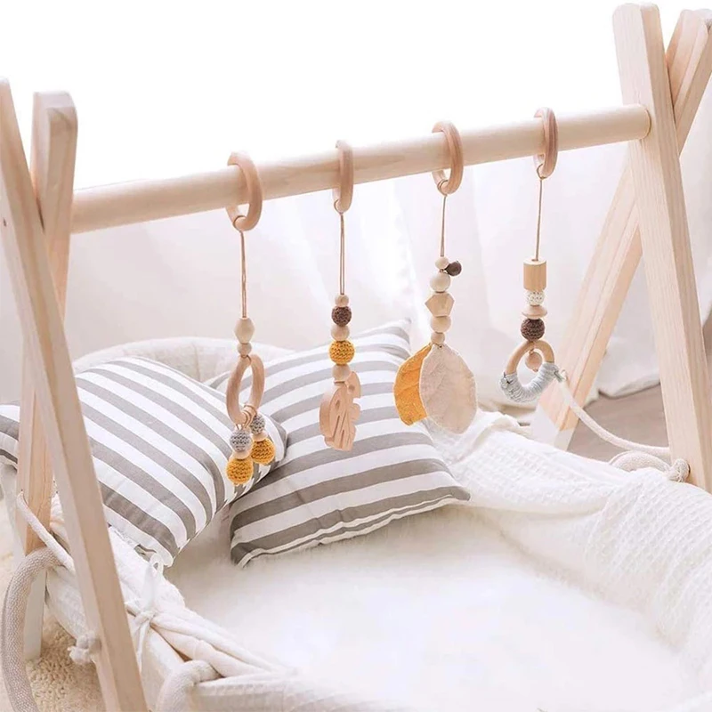 Wood color accessories hanging ring handbag buckle curtain 120 wooden rings set DIY handmade ring pendant making accessories