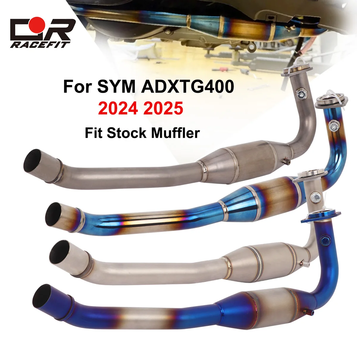 

Escape Moto Exhaust Front Header Pipe For ADXTG400 ADXTG 400 2024 2025 Modified Fits Original Stock Muffler