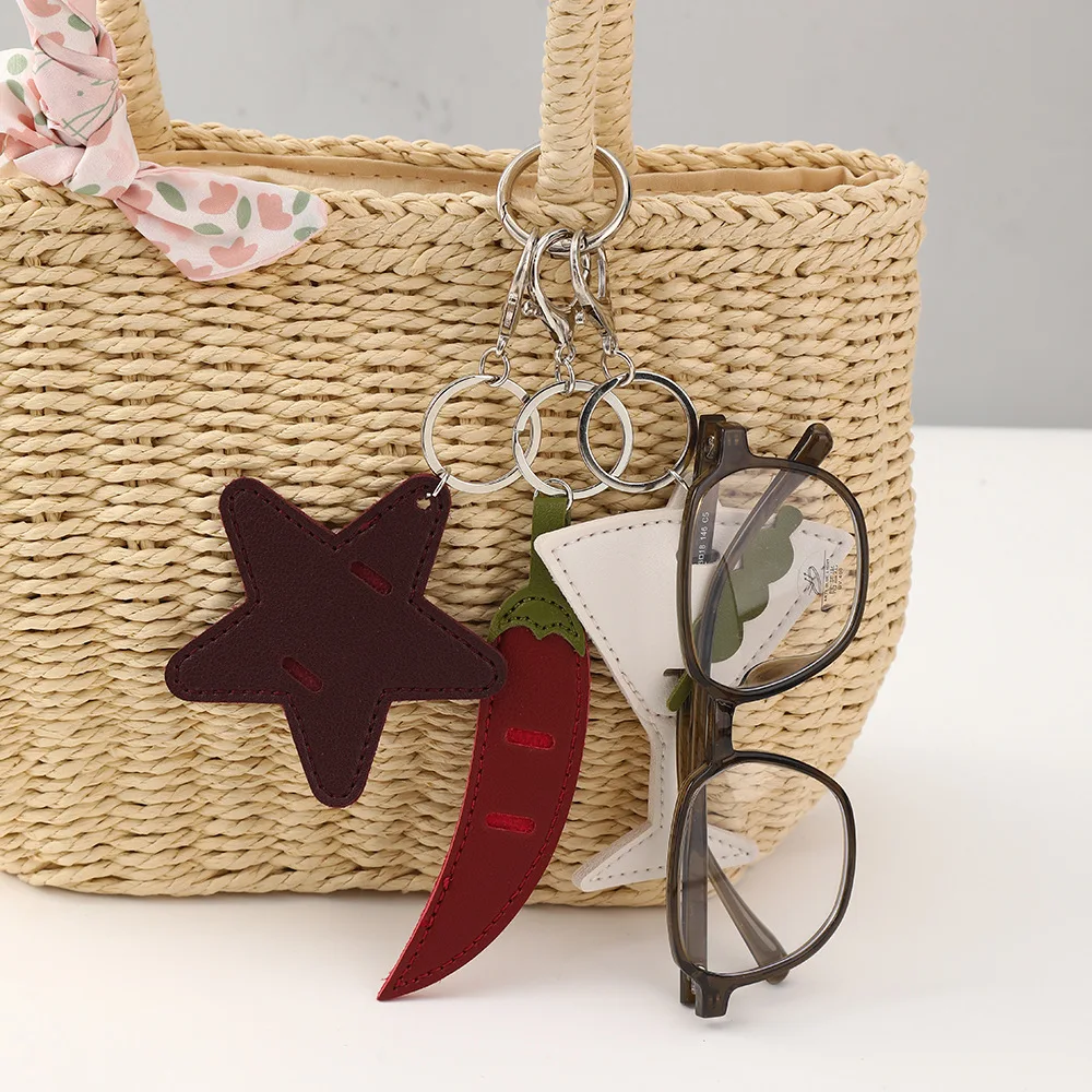 Trendy Hanger Pentagram Star Keychain DIY Cartoon Bag Charm Korean Creative Sunglasses Bag Pendent Bag Ornament
