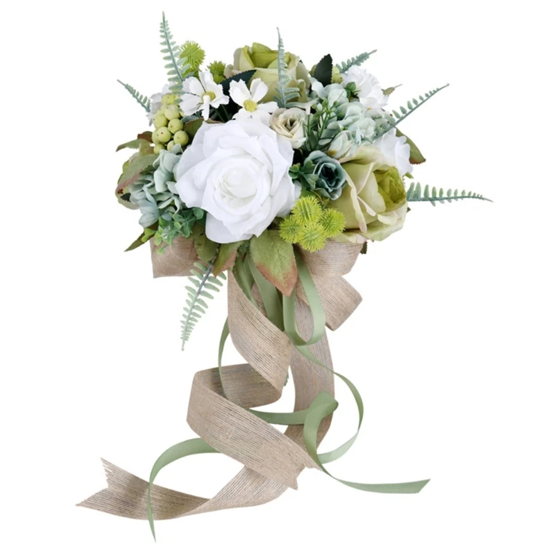 Wedding Bouquet Flower Bridal Bridesmaid Hand Bouquet Combo Wedding Flower Dropship