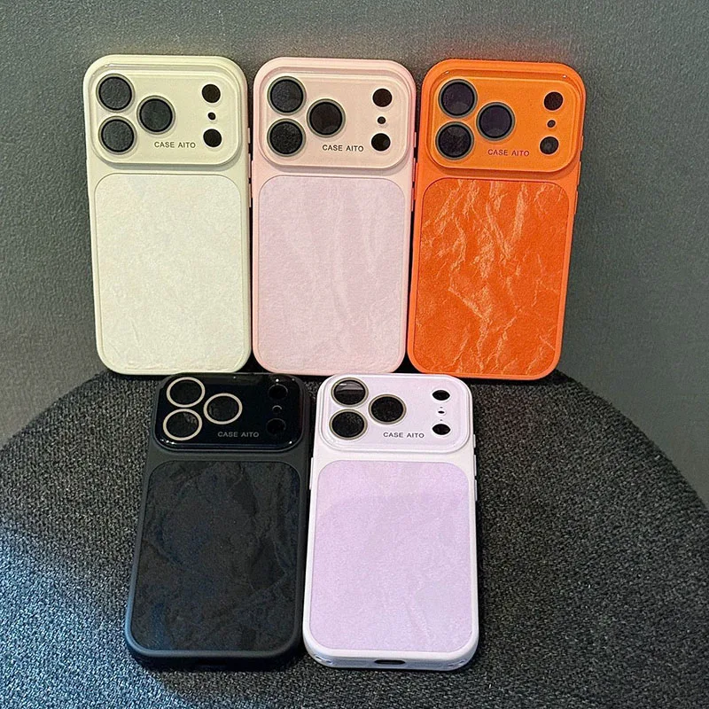

CASE AITO Textured Phone Case For iPhone17 16 15 14 Pro Max Shockproof Bumper TPU Cover With Camera Lens Protection Anti-Scratch