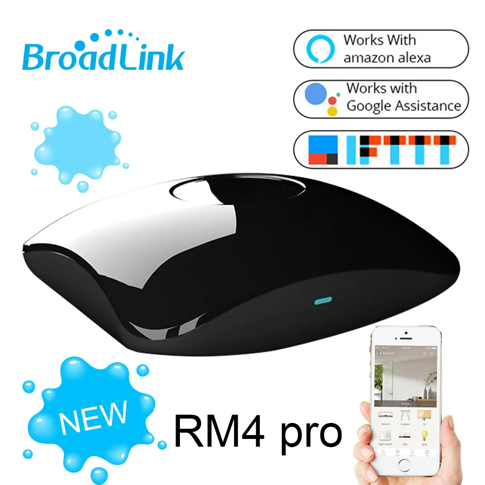 

Original Broadlink RM4 Pro Universal IR Remote Control Switch RF Wifi Smart Controller HTS2 Sensor Alexa Google Home Assistant
