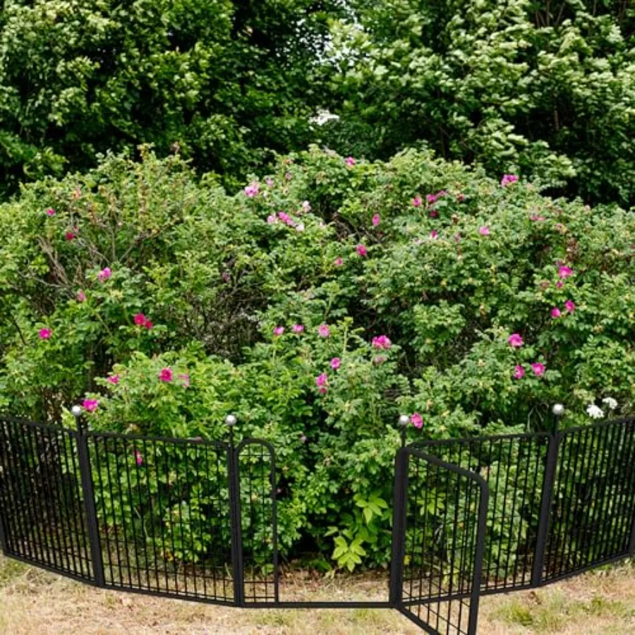 

Garden Fence IGOOUO Garden Fence Animal Barrier 36'' High 17.8ft Long Fence Panels Animal Barrier Temporary Pool Fence 7 Panels