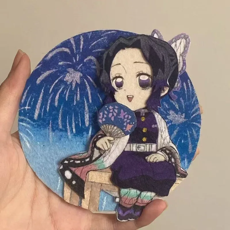 

New Demon Slayer Non-woven Fabric Keychain Shinobu Anime Action Figures Goods Cute Toy Key Bags Decoration Model Christmas Gifts