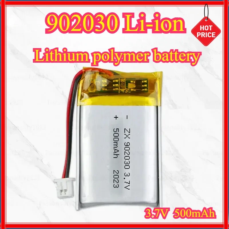 

902030 Battery 500mAh 3.7V Lipo Lithium Polymer Batteries for Massager Remote Control Bluetooth Headset Model Aircraft Li Po