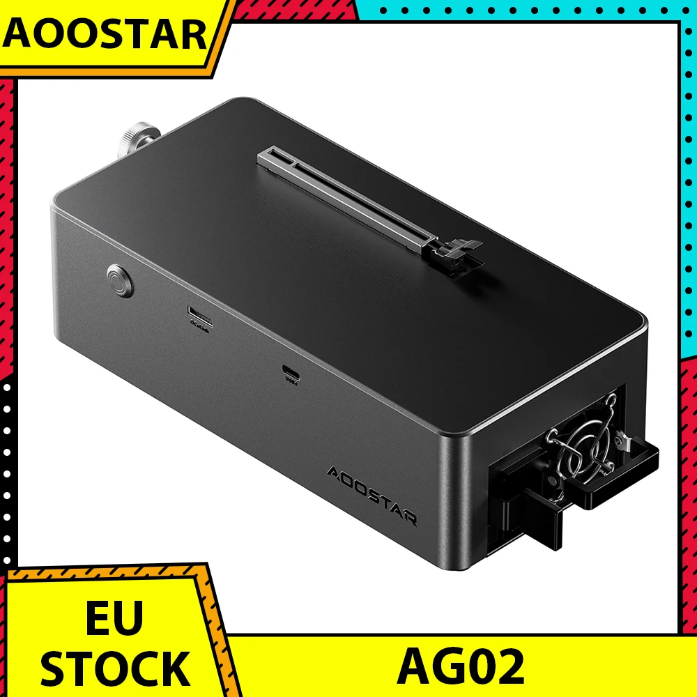 Station d'accueil eGPU AOOSTAR AG02 avec ports Oculink et USB4, charge inversée 100W, alimentation intégrée 800W, prend en charge l'interface TGX, échange à chaud