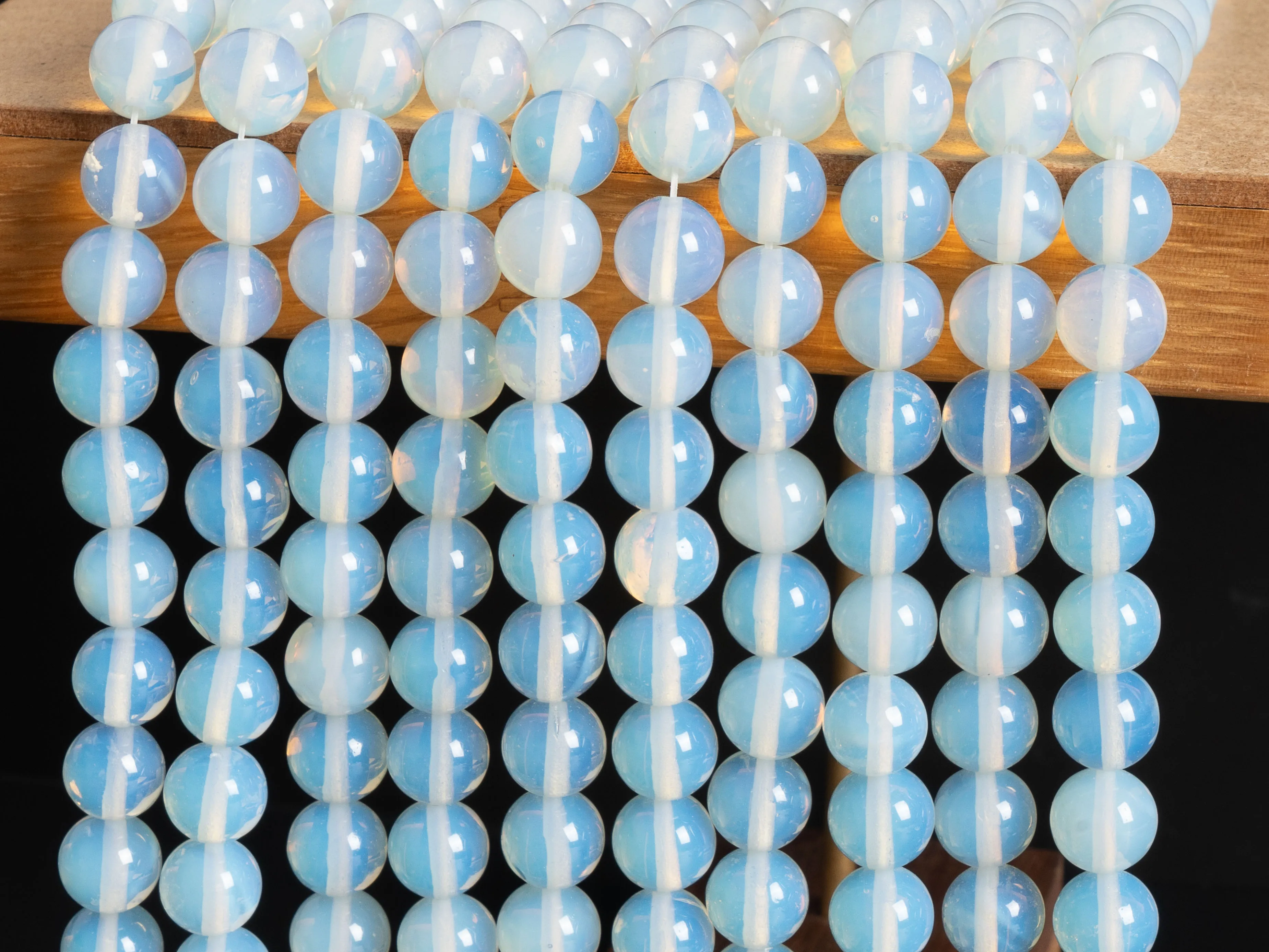 Genuine Natural White Opalite Beads Grade AAA Gemstone Round Loose Beads 6/8/10mm for Jewelry Making