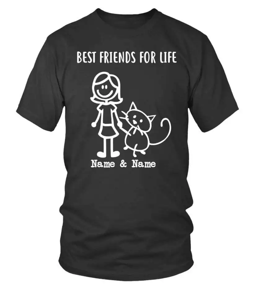 NEW Friends Girl&Cat, Best Gifts For Guys, Classic Shirt Vintage Trending S-5XL