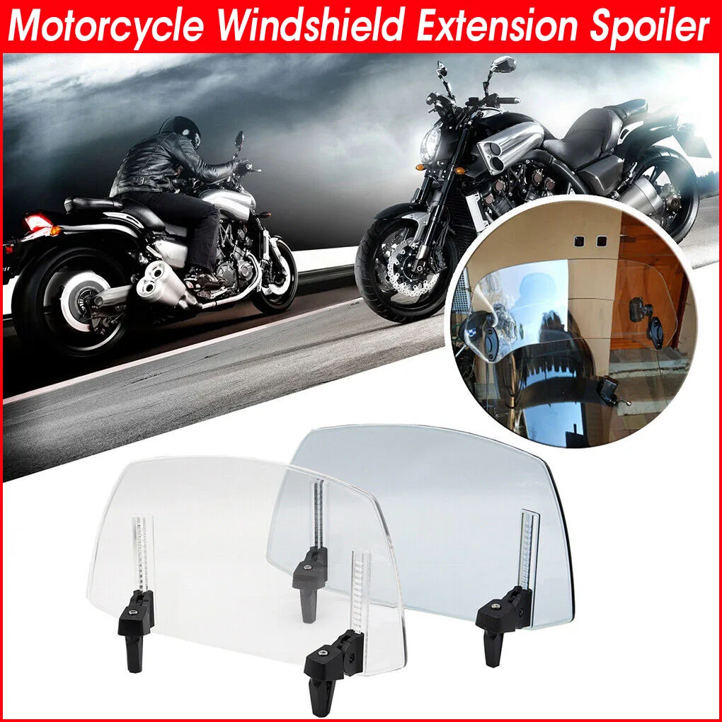 Universal Motorcycle Windshield Extension for Heighten Windscreen Deflector Motorcycle Accessories