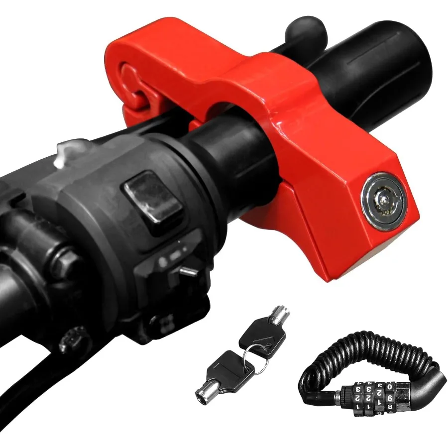 

Универсальный противоугонный тормозной замок для мотоцикла со встроенным замком для шлема для мопедов, скутеров, квадроциклов, мотоциклов и уличных велосипедов Durab