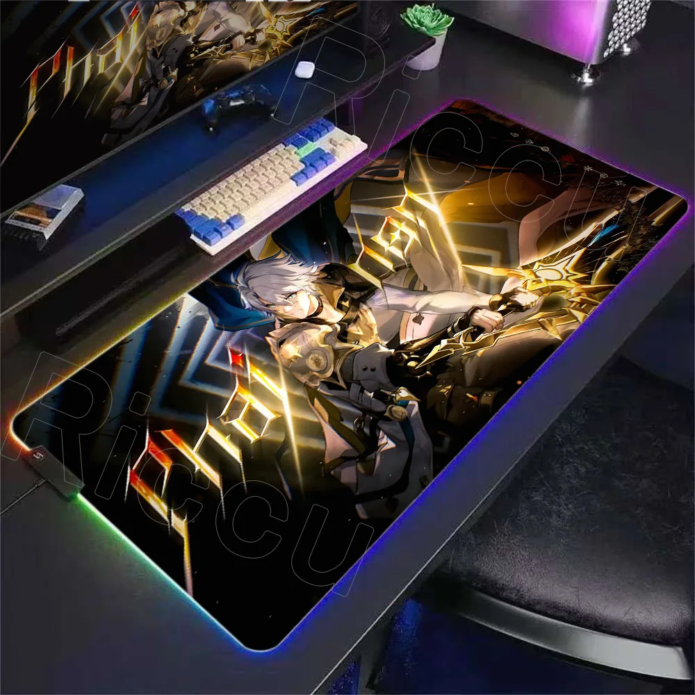 New Chrysos Heir RGB Mouse Pad Honkai Star Rail Cerydra Hysilens Large Computer Office Game Table Mats Gaming Keyboard Mousepads