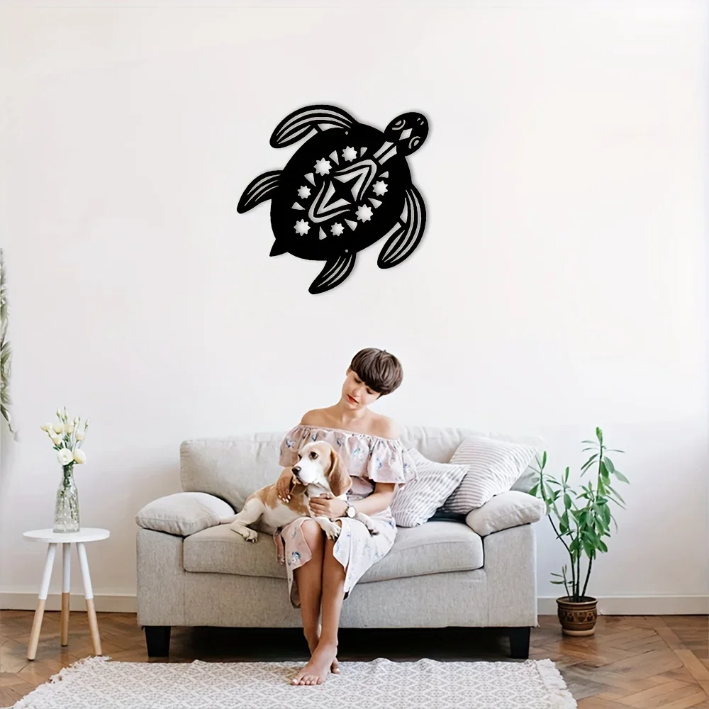 

Coastal Baby Turtle Ocean Beach Metal Wall Hangings Metal Home Art Interior Decoration Home Iron Wall Silhouette Background