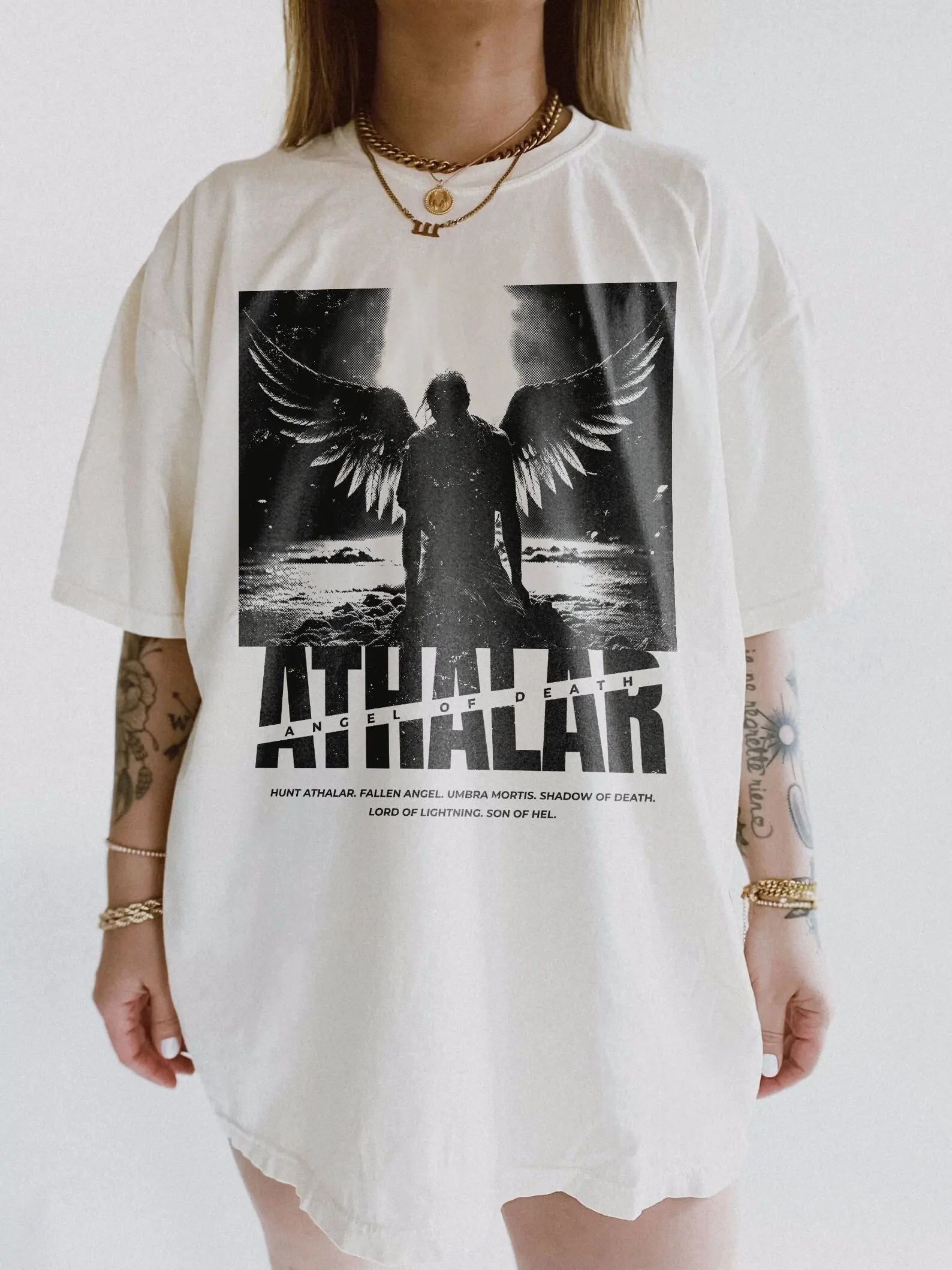 قميص Umbra Mortis Hunt Athalar Crescent City Merch Acotar Crewneck Sarah J Maas Bookish SJM Earth Blood ACOMAF Bryce Rhysand #3