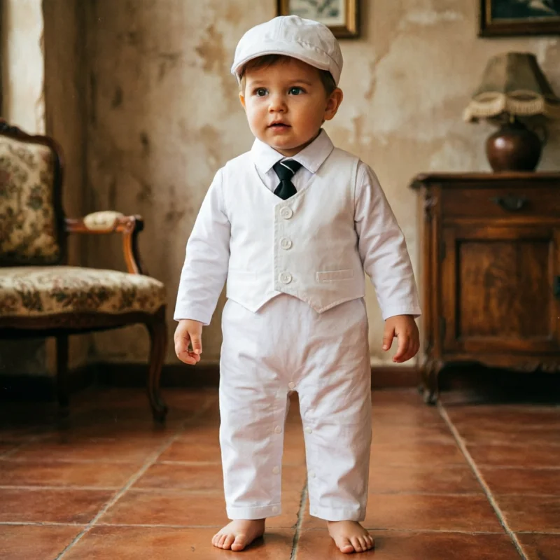 Baby Boys Gentleman British Style Romper Bodysuit One Piece Infant Birthday Party Wedding Outfit Newborn Photo Shoot Clothes