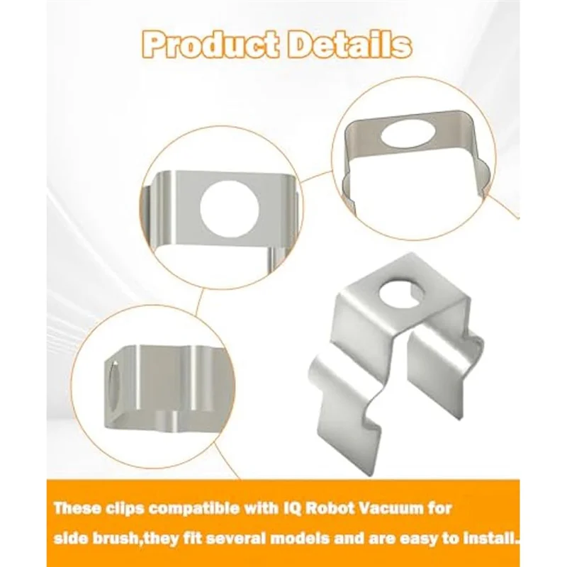 

ABVJ-Mounting Clip For Shark IQ And AI AV2501S Robot Vacuum And Other Modles Side Brush Replacement Parts,6Pcs