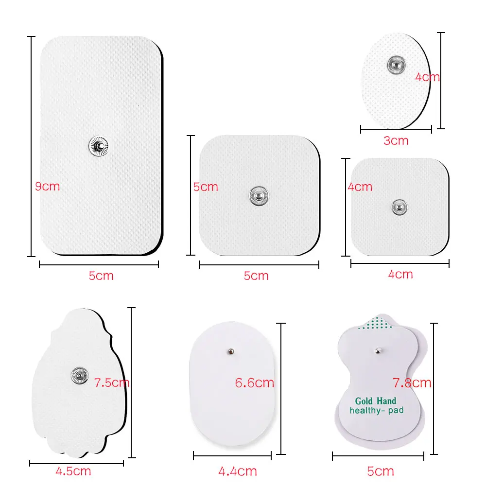 10/20Pcs Self‑Adhesive Electrode Pad Snap Button For TENS EMS Pulse Unit Neck Back Leg Full Body Muscle Massage Daily Relax Tool