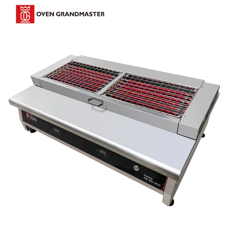 

Heavy Duty Kitchen Equipment Stainless Steel Charcoal BBQ Grill Machine