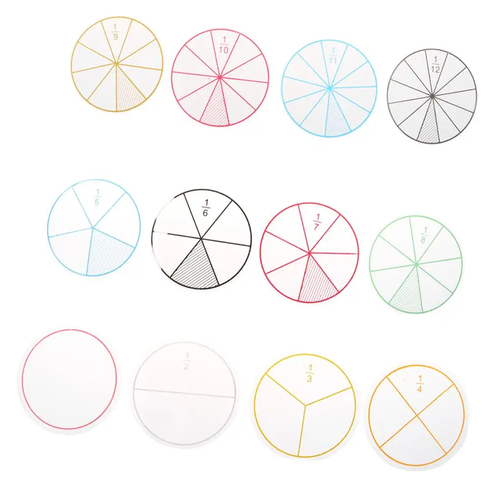 Plastic Numbered Fraction Circles Math Chips Math Number Student