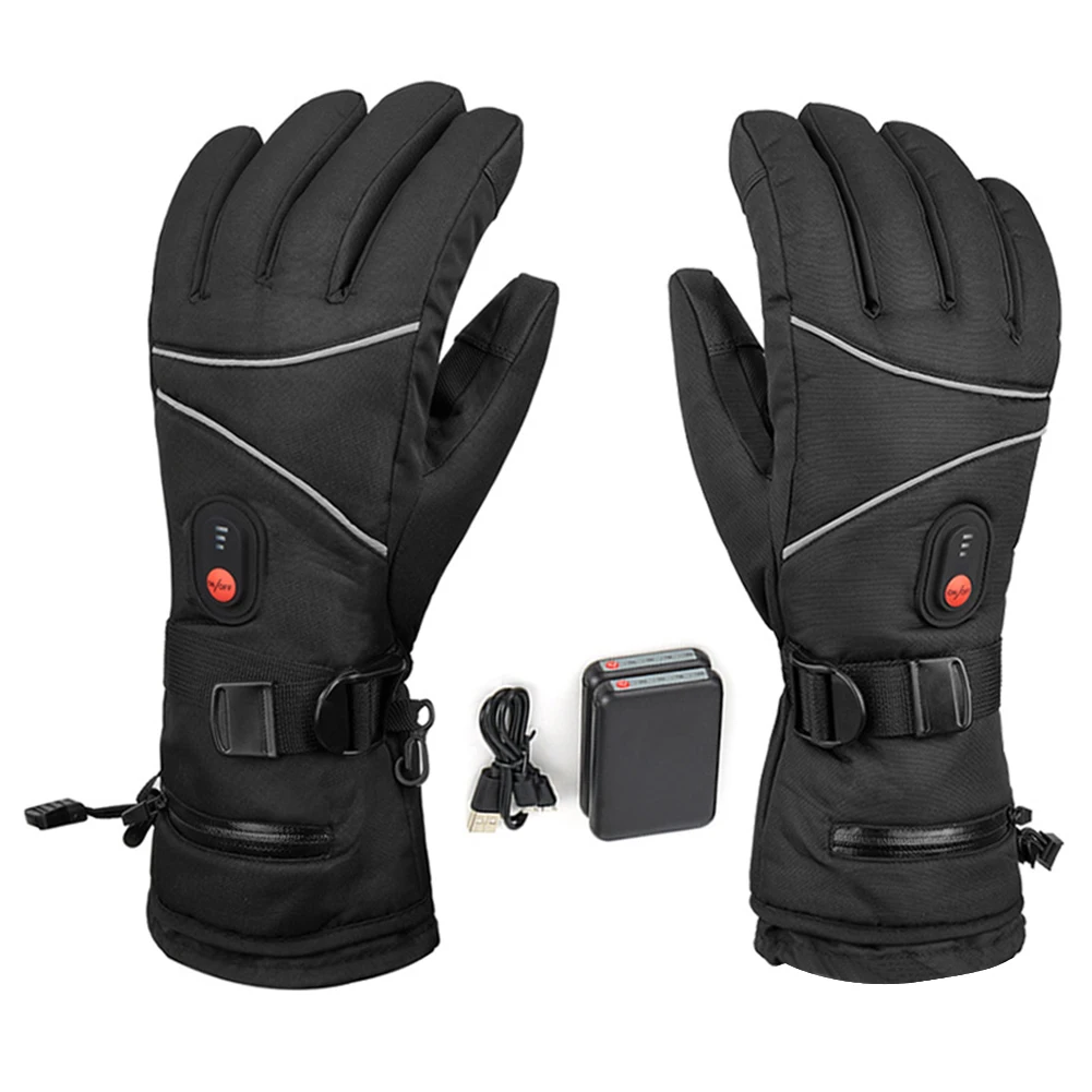 

1 Pair Touchscreen Electric Heating Gloves 3-Level Temperature Waterproof Windproof Winter Outdoor Sport Motorcycle Heated Glove