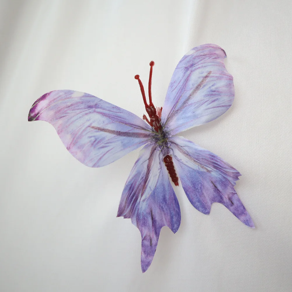 Colorful Plastic Butterfly Wall Decor for Wedding Backdrop Simulation Silk Butterfly for Birthday Shower Event Decoration