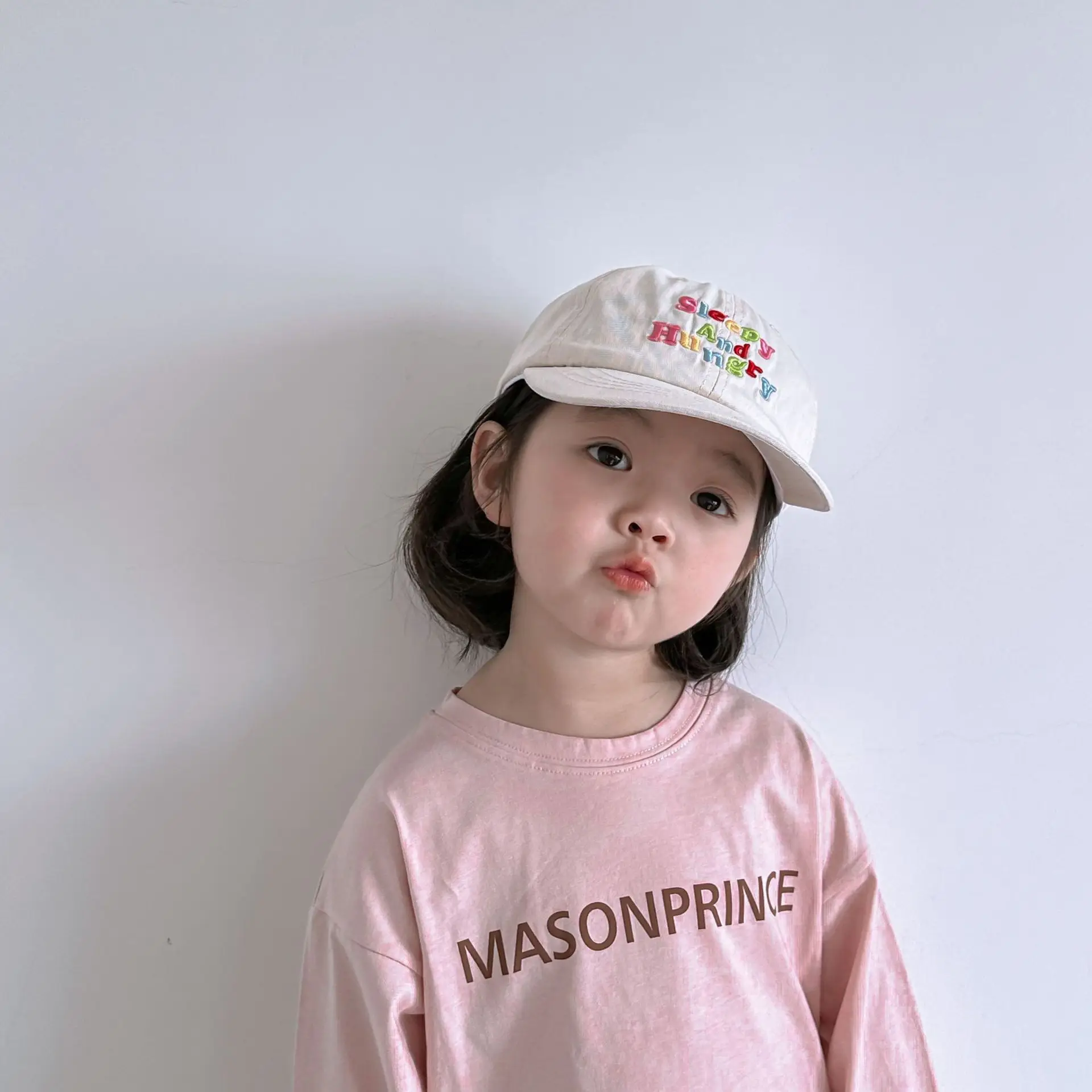 Children's Cap Spring Summer New Ins Alphabet Embroidered Baby Travel Shade Hat Baseball Cap Trend Brand Baby Accessories