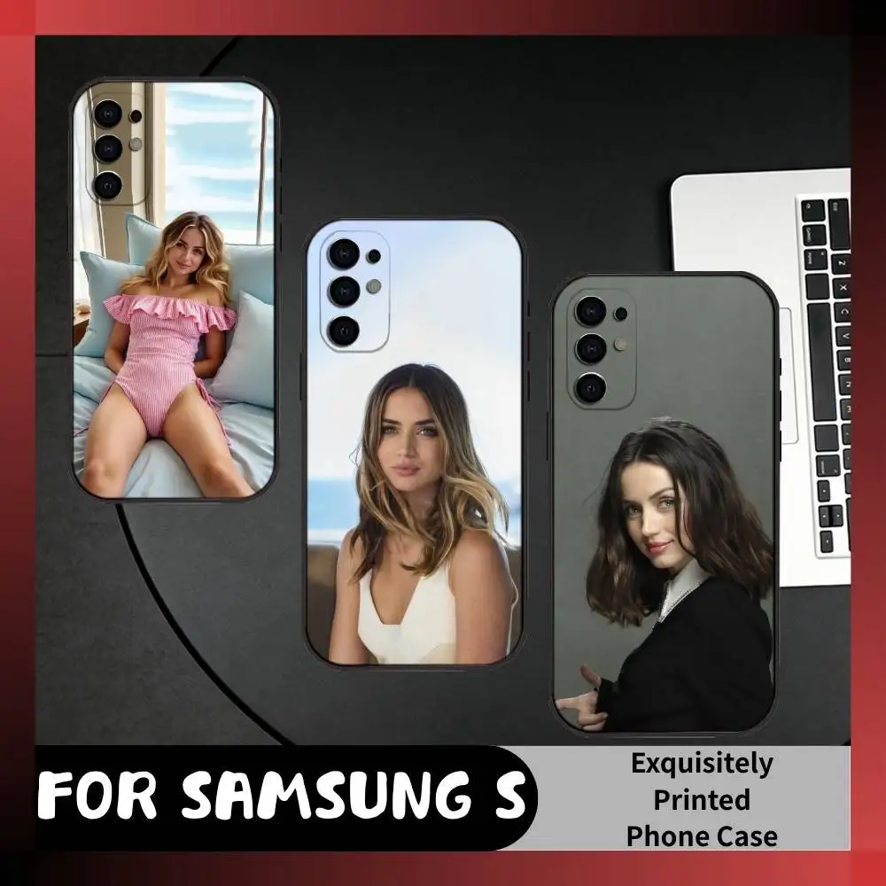 

Beauty A-Ana de A-Armas-s Actor Phone Case For Samsung S25,S24,S21,S22,S23,S20,Ultra,S26,Plus,Fe,Note,5G Black Cover