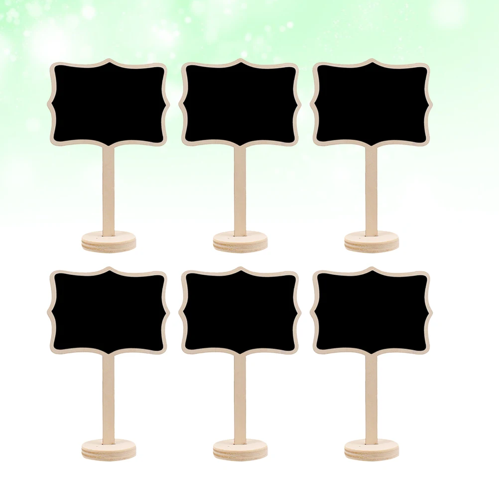 10 Stück Holztafel, kleine Tafel für Hochzeit, Party, Dekoration, Tischnummer, Blumenmuster, Nachrichtentafel, Memo, Büro