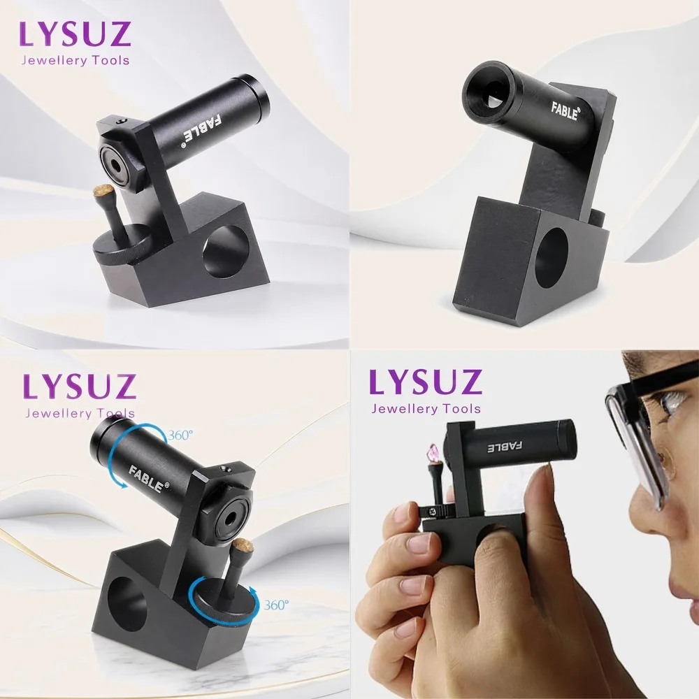 Small Calcite Dichroscope 360° Rotatable Station for Gemstone Pleochroism Color Test
