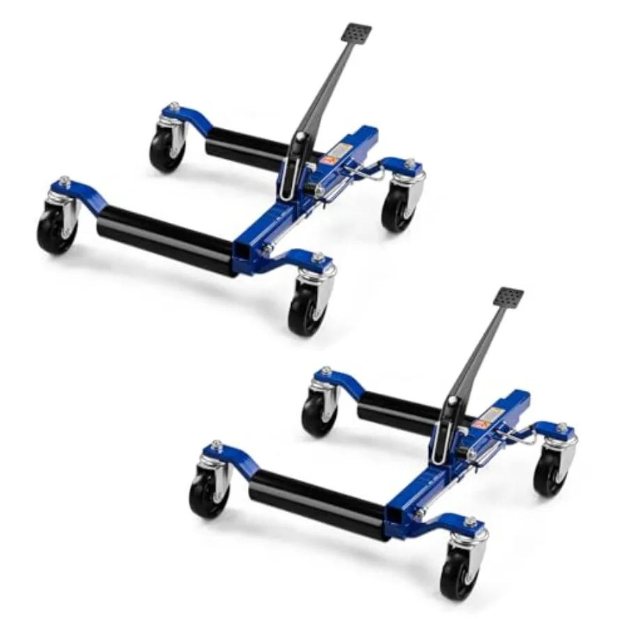 

Комплект из 2 механических подкатных тележек для колес, грузоподъемность 1360 кг, с 12-дюймовыми колесами, для перемещения автомобилей, грузовиков, прицепов