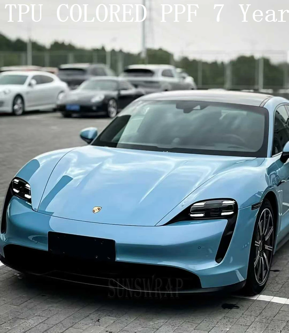 

Устойчивая к царапинам защитная пленка из ТПУ ледяного кристально-синего цвета для автомобилей, универсальная, подходит для автомобилей, морских сосудов, самолетов, 5x52 футов/рулон