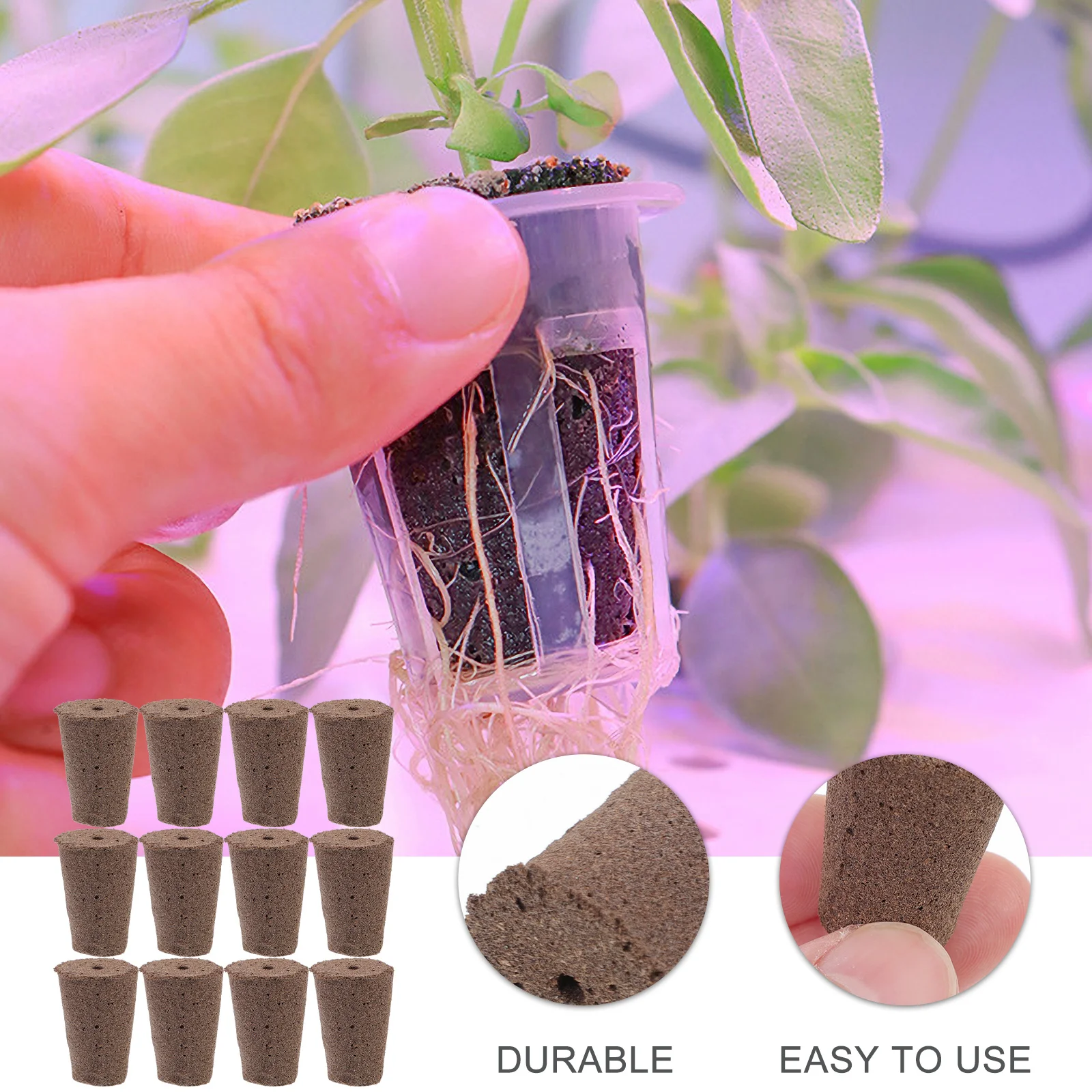 

12Pcs Compressed Seedling Blocks for Easy Plant Propagation No Root Damage Transplantation Garden Soil Block Growing Kit Garden