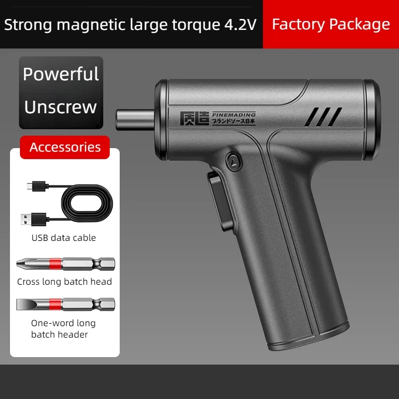 Elektrikli tornavida seti 4.2V akülü Mini el elektrikli matkap şarj edilebilir tornavida çok fonksiyonlu güç aracı tip-c
