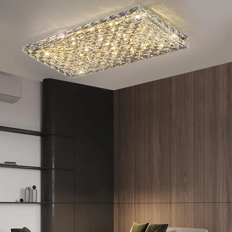 

LED Ceiling Light Indoor Home Lighting Crystal Ceiling Lamp Bedroom Living Room Hallways Corridor Square Ceiling Lamp Fixture